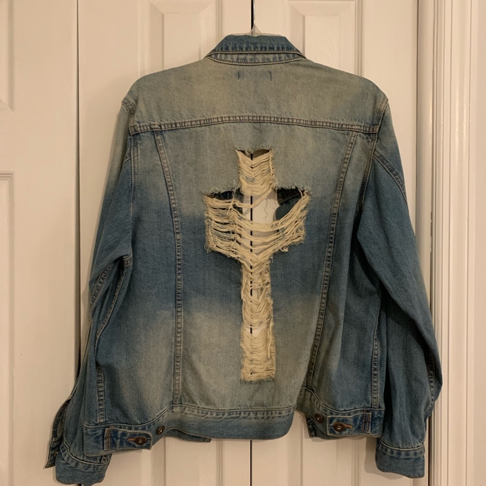 Mono b. Cross Detail Denim Jacket
